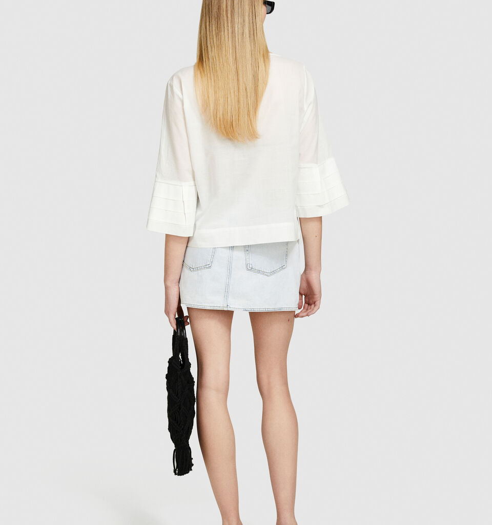 Kaftan blouse - women's blouses - White | Sisley image number 3